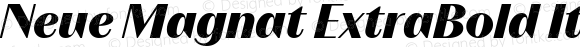 Neue Magnat ExtraBold Italic