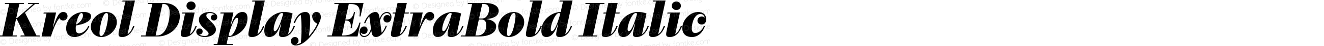 Kreol Display ExtraBold Italic