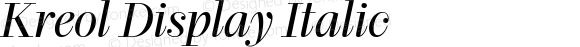 Kreol Display Italic