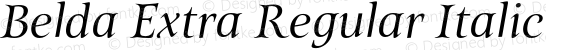 Belda Extra Regular Italic