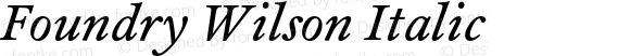 Foundry Wilson Italic