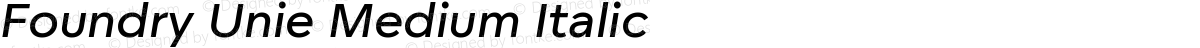 Foundry Unie Medium Italic