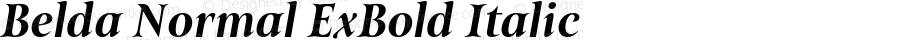 Belda Normal ExBold Italic