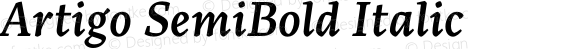 Artigo SemiBold Italic