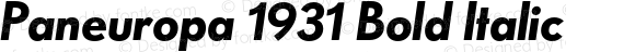 Paneuropa 1931 Bold Italic