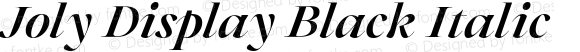 Joly Display Black Italic