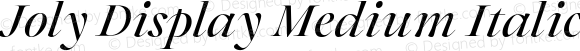 Joly Display Medium Italic