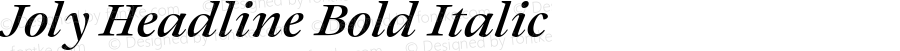 Joly Headline Bold Italic