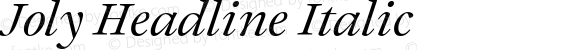 Joly Headline Italic