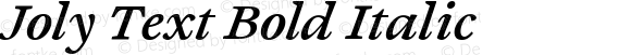 Joly Text Bold Italic