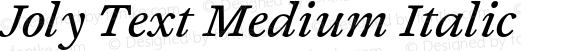 Joly Text Medium Italic