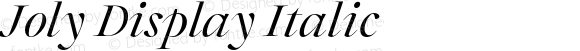 Joly Display Italic