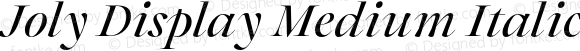 Joly Display Medium Italic
