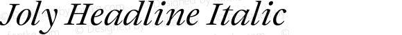 Joly Headline Italic