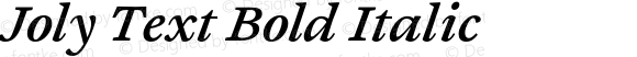 Joly Text Bold Italic