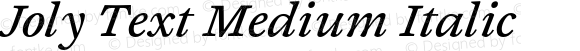 Joly Text Medium Italic