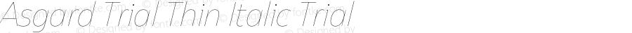 Asgard Trial Thin Italic Trial