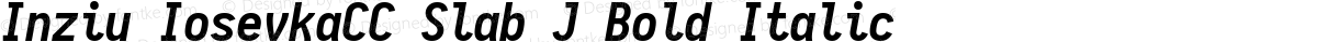 Inziu IosevkaCC Slab J Bold Italic