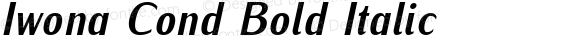 Iwona Cond Bold Italic