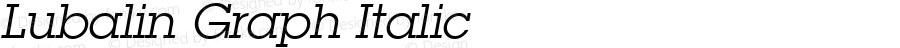 Lubalin Graph Italic