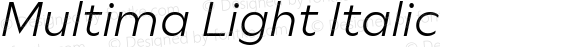 Multima Light Italic