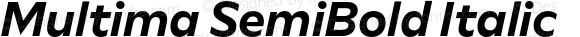 Multima SemiBold Italic