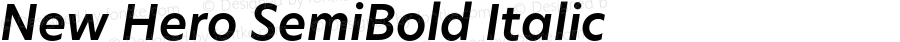 New Hero SemiBold Italic