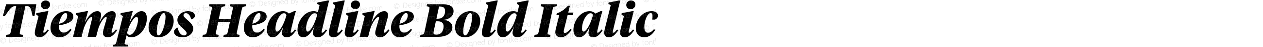 Tiempos Headline Bold Italic