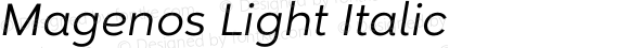 Magenos Light Italic