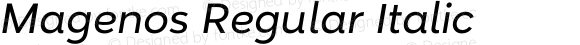 Magenos Regular Italic