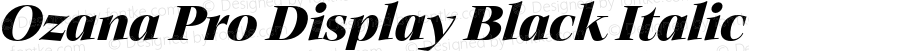 Ozana Pro Display Black Italic