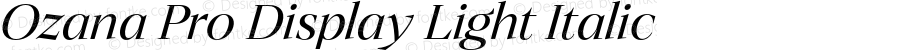 Ozana Pro Display Light Italic