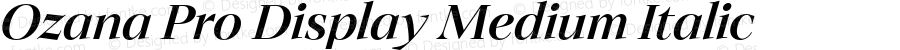 Ozana Pro Display Medium Italic