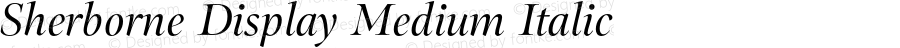 Sherborne Display Medium Italic