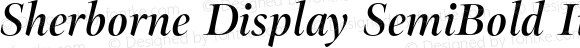 Sherborne Display SemiBold Italic