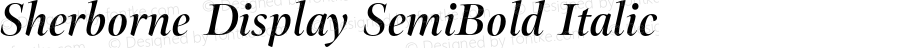 Sherborne Display SemiBold Italic