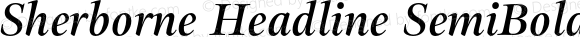 Sherborne Headline SemiBold Italic