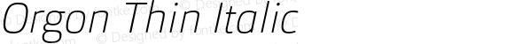 Orgon Thin Italic