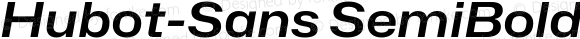 Hubot-Sans SemiBold Wide Italic