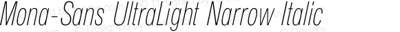 Mona-Sans UltraLight Narrow Italic