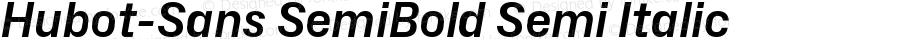 Hubot-Sans SemiBold Semi Italic