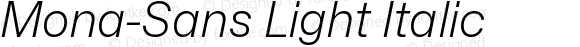 Mona-Sans Light Italic