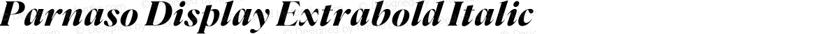 Parnaso Display Extrabold Italic