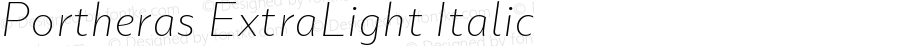 Portheras ExtraLight Italic