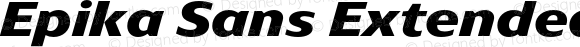 Epika Sans Extended Premium Black Italic
