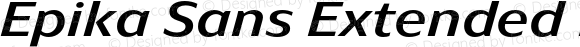 Epika Sans Extended Premium SemiBold Italic