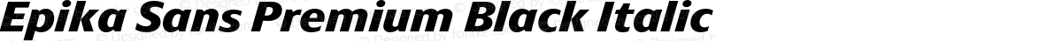Epika Sans Premium Black Italic