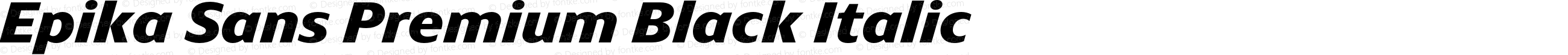 Epika Sans Premium Black Italic