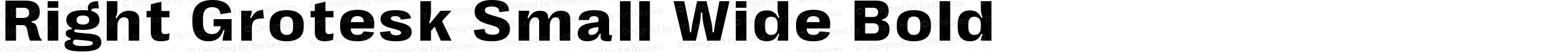 Right Grotesk Small Wide Bold