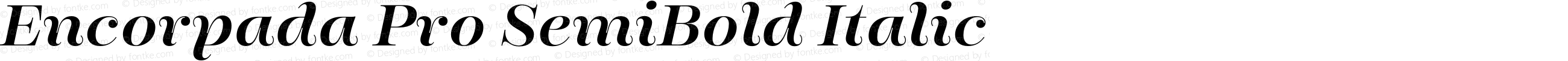 Encorpada Pro SemiBold Italic